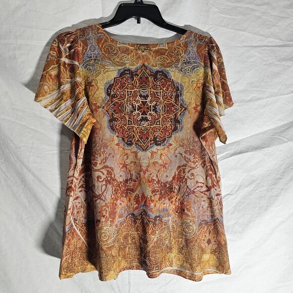 Vintage y2k Earthy boho hippie avant garde tee - Picture 2 of 3